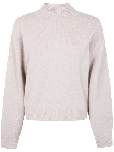 Kujten "fany" Mock Neck Sweater In Neutral