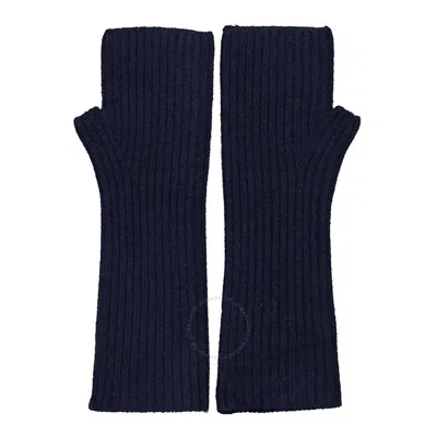 Kujten Fingerless Cashmere Mittens In Blue