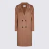 Kujten Double-breasted Mid-length Coat Lapels In Brown