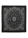 Kujten Hachiko Paisley-print Cashmere Scarf In Black