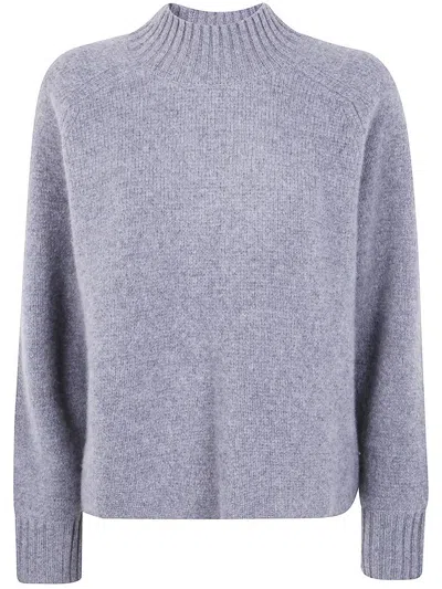 Kujten "halifax" Mock Neck Sweater Clothing In Gray