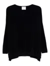 Kujten Cashmere Round-neck Sweater In Black