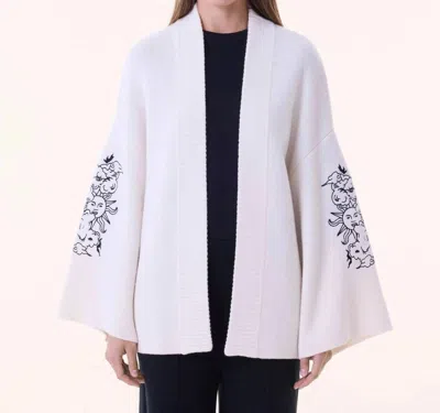 Kujten Kimastro Cashmere Cardigan In Ivory In White