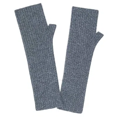 Kujten Knokke Fingerless Cashmere Gloves In Grey