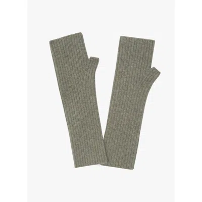 Kujten Ladies Green Cashmere Fingerless Gloves