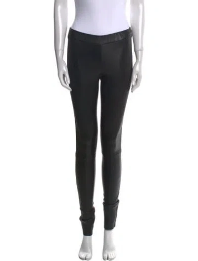 Pre-owned Kujten Lambskin Skinny Leg Pants W/ Tags In Black