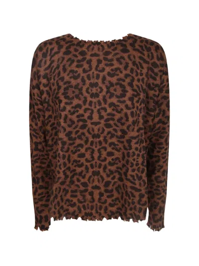 Kujten Leopard-print Cashmere Sweater In Brown