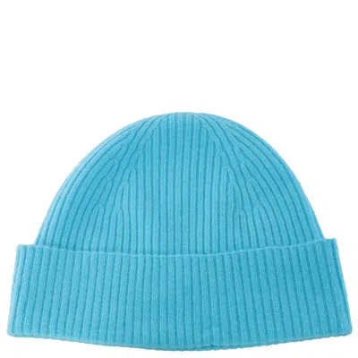 Kujten Lilou Cashmere Knitted Beanie In Blue