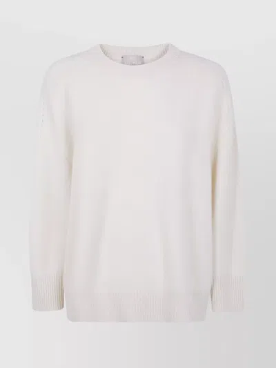 Kujten Diane Eyelet-detail Cashmere Sweater In White