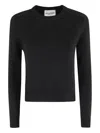 Kujten Long-sleeves Cashmere Sweater In Black