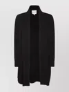 Kujten Longline Knitwear With Ribbed Cuffs And Hem In Black