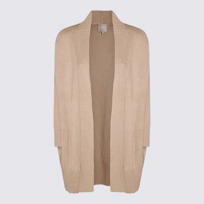 Kujten Longline Crewneck Knitwear Patch Pockets In Brown