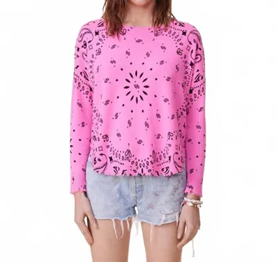 Kujten Mela Bandana Sweater In Rose Lotus In Multi