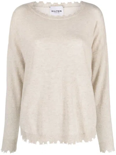 Kujten Mela Cashmere Jumper In Neutrals