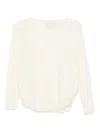 Kujten Ruffled Cashmere Top In White