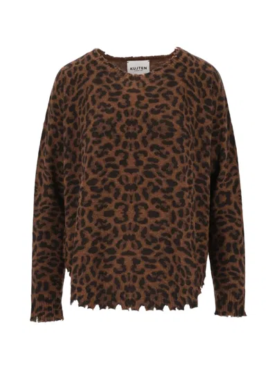 Kujten Melah Leopard-print Sweater In Animal Print