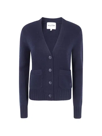 Kujten Milena Cashmere Cardigan In Blue