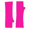 Kujten Neon Pink Cashmere Mittens In Pink