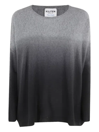 Kujten Ombre Cashmere Sweater In Gray