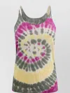 KUJTEN PRINTED CASHMERE TANK TOP