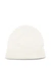 Kujten Ribbed Beanie Hat In White