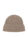 Kujten Ribbed-knit Cashmere Beanie In Neutral