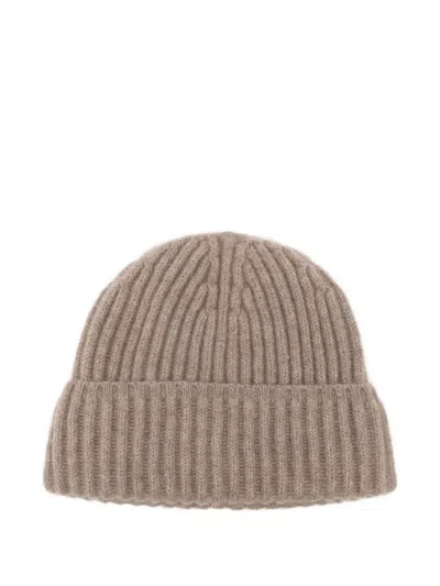 Kujten Ribbed-knit Cashmere Beanie In Neutral
