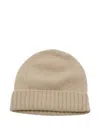 Kujten Ribbed Wool Beanie In Neutral