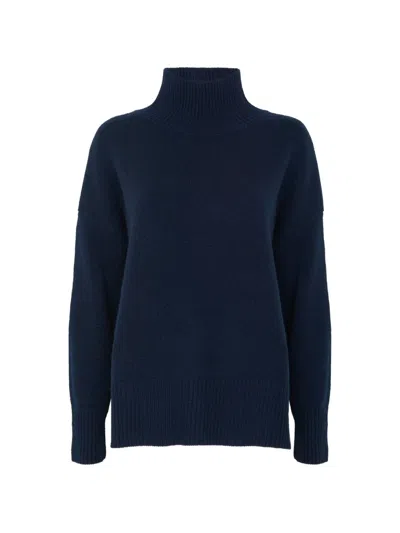 Kujten Ribbed-knit Roll-neck Sweater In Blue