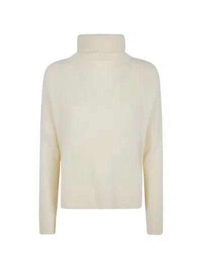 Kujten Roll-neck Cashmere Sweater In Neutrals