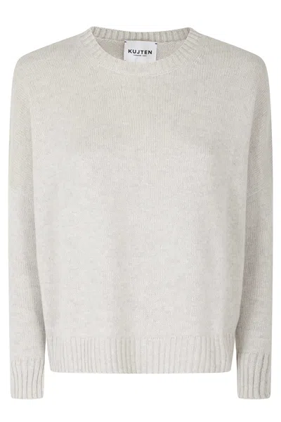 Kujten Romelie Bouleau Crewneck Cashmere Sweater In Neutral