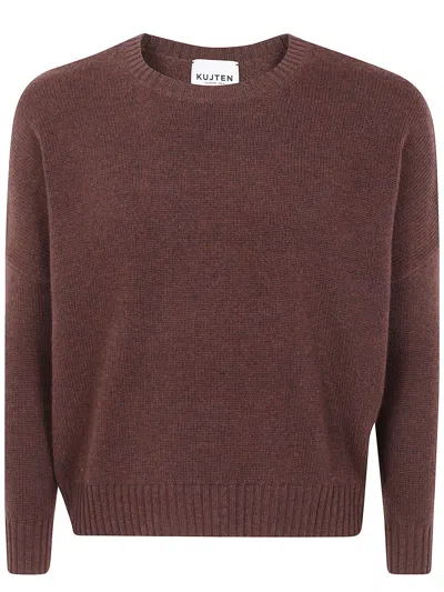Kujten Romelie Crew-neck Sweater In Brown