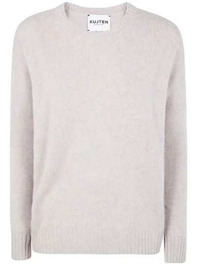 Kujten "romelie" Round Neck Sweater Clothing In Neutral