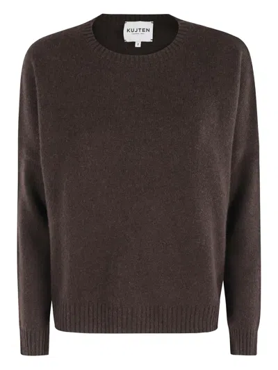 Kujten Round-neck Sweater In Brown