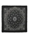 Kujten Hachiko Paisley-print Cashmere Scarf In Black