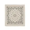 Kujten Paisley Frayed Edges Scarf In White