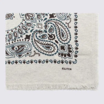 Kujten Paisley-print Fringed Scarf In Neutral