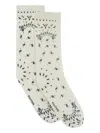 Kujten Sig Bandana Patterned Socks In White