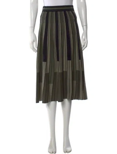 Pre-owned Kujten Silk Midi Length Skirt W/ Tags In Green