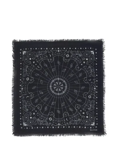 Kujten Small Hachi Astro Printed Bandana In Black