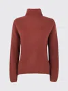 Kujten Turtleneck Sweater With Back Slit Design In Red