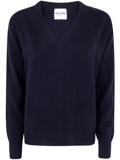 Kujten Sweater V Neck "lita" In Black