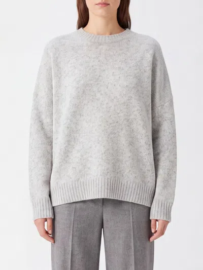 Kujten Sweater Woman Color Grey In Animal Print