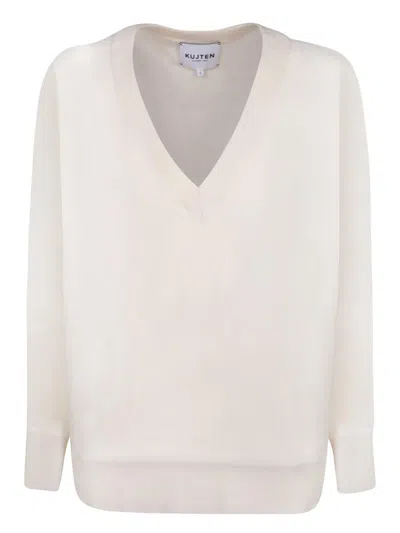 Kujten Cashmere Sweater In White