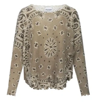 Kujten Paisley-print Blouse In Brown