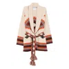 Kujten Geometric-pattern Cashmere Cardigan In Neutral