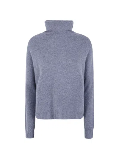 Kujten Tila Roll-neck Cashmere Sweater In Grey