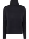 Kujten Turtle Neck Knit Sweater Tila In Black