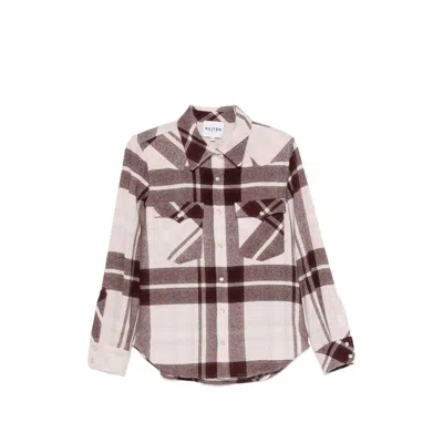 Kujten Lumber Check-pattern Button-down Shirt In Brown