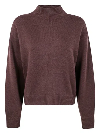 Kujten Turtleneck Cashmere Sweater In Brown